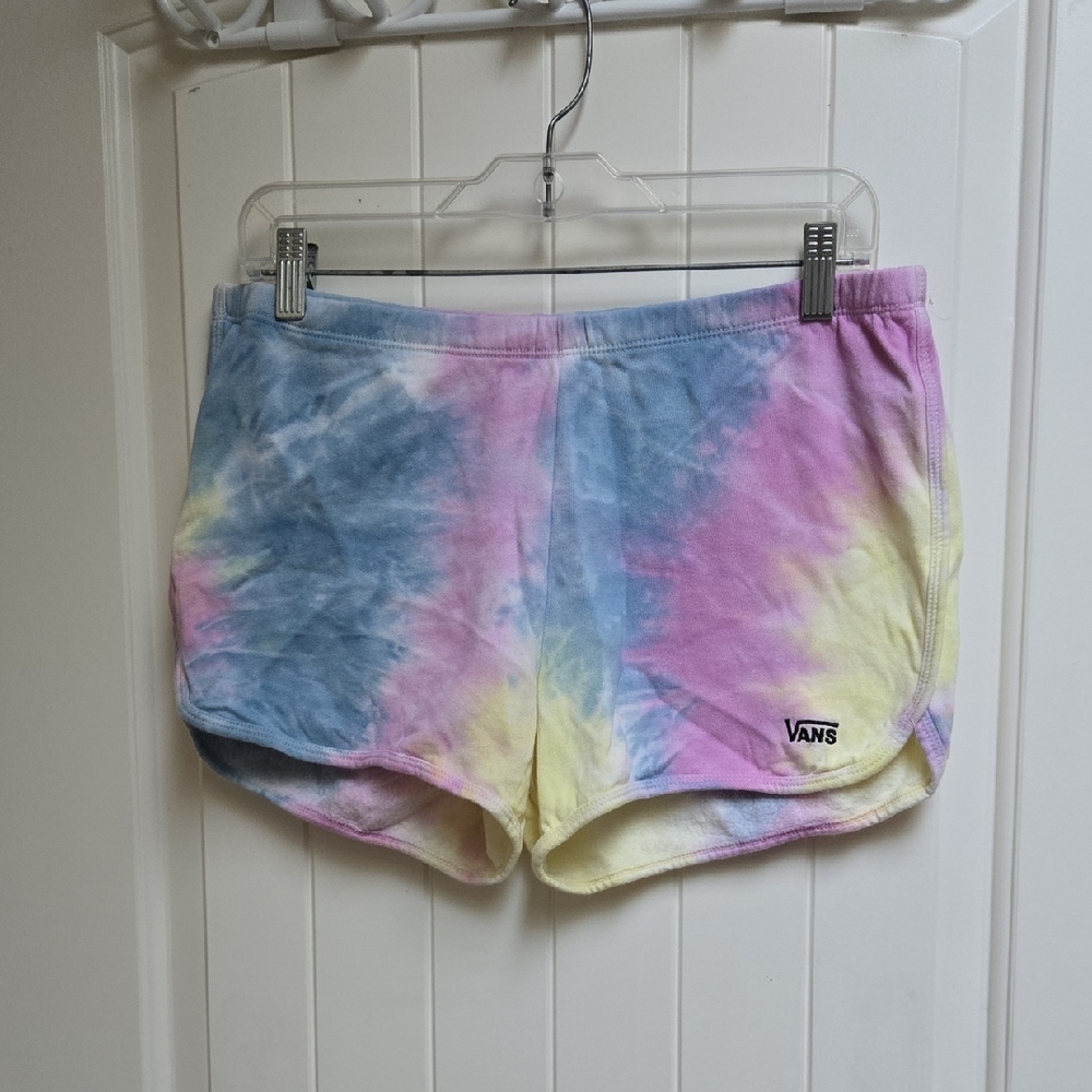 Vans Women's Tie-Dye Athletic Shorts - Blue, Pink, Yellow
